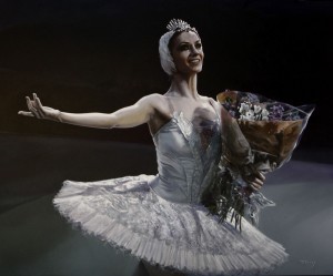Laurretta Summerscales. English National Ballet. Óleo. 105x 86