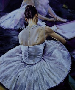 Momentos de bailarina. Óleo. 55x46